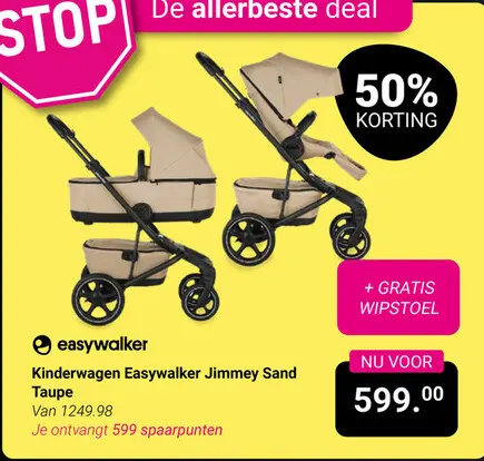 Aanbieding: Kinderwagen Easywalker Jimmey Sand Taupe