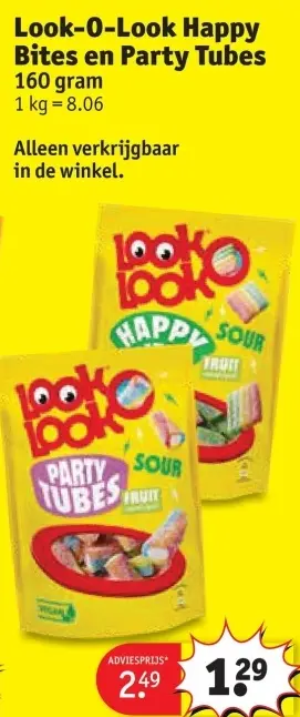 Promotie: Happy Bites en Party Tubes