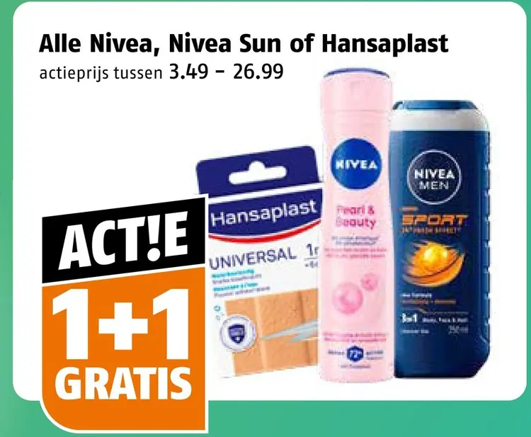 Aanbieding: Nivea, Nivea Sun of Hansaplast