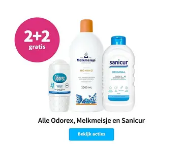 Aanbieding: Odorex, Melkmeisje en Sanicur
