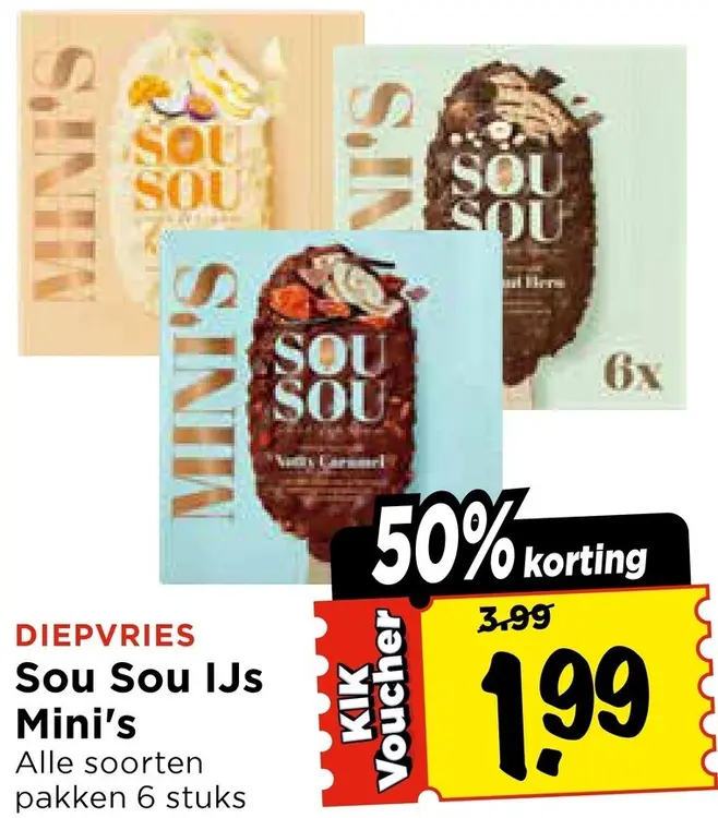 Aanbieding: Sou Sou IJs Mini's