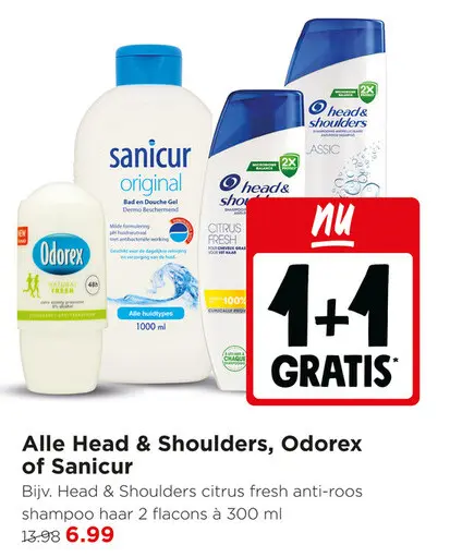 Aanbieding: Head & Shoulders, Odorex of Sanicur