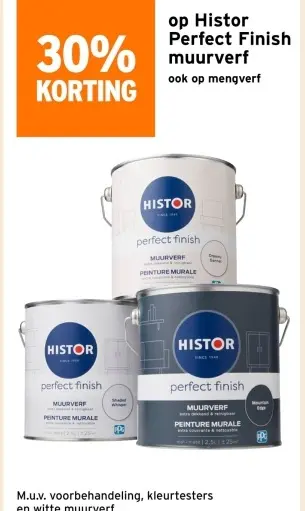 Aanbieding: Histor Perfect Finish muurverf