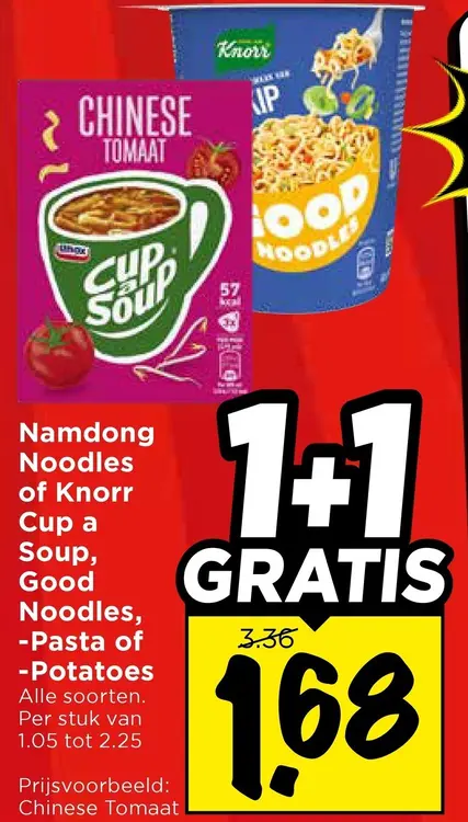 Aanbieding: Cup a Soup, Good Noodles, Pasta of Potatoes
