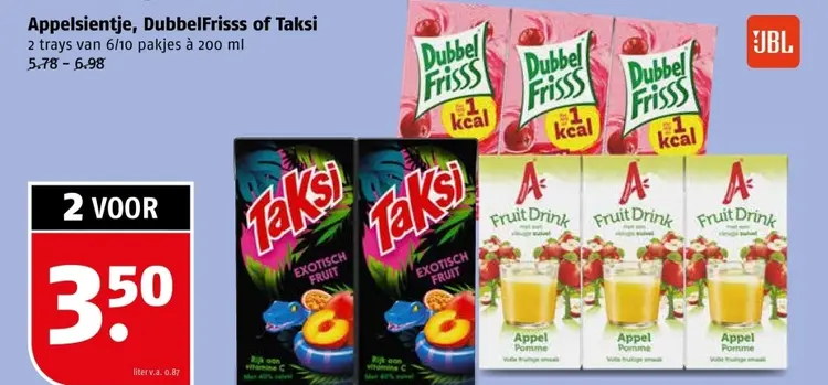 Aanbieding: Appelsientje, DubbelFrisss of Taksi