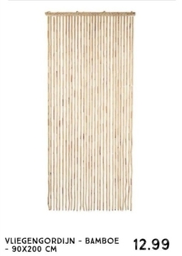 Aanbieding: Vliegengordijn - bamboe - 90x200 cm