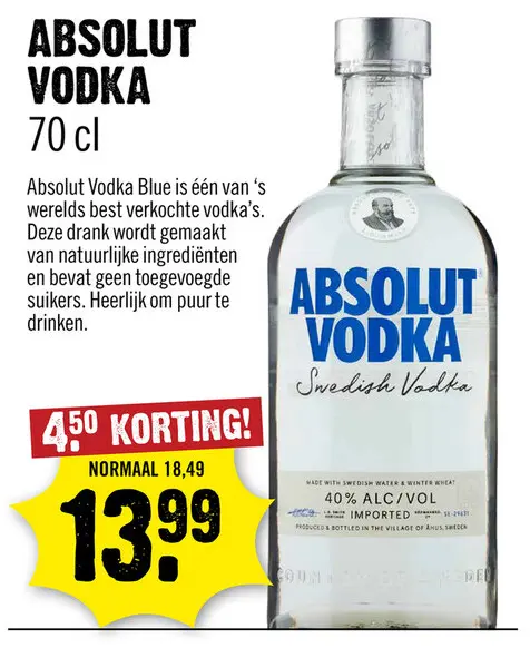Aanbieding: Absolut vodka