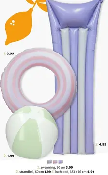 Aanbieding: Zwemband, strandbal of luchtbed