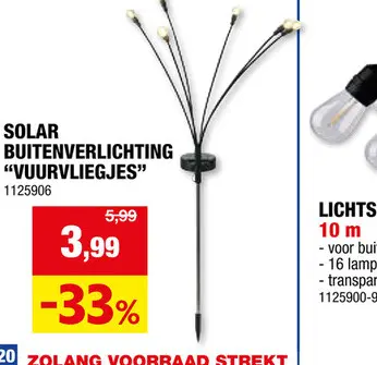 Promotie: Solar buitenverlichting "vuurvliegjes"
