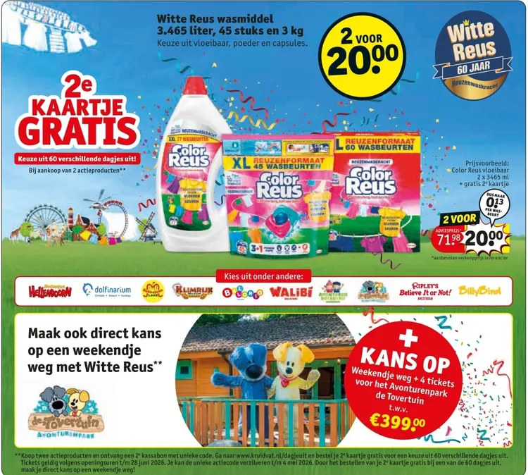 Aanbieding: Witte Reus wasmiddel