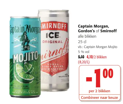 Promotie: Captain Morgan, Gordon's of Smirnoff