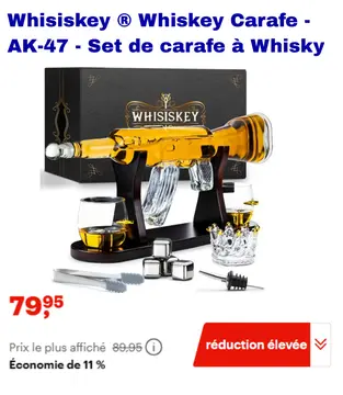 Offre: Whisiskey® Whiskey Carafe - AK-47 - Set de ca