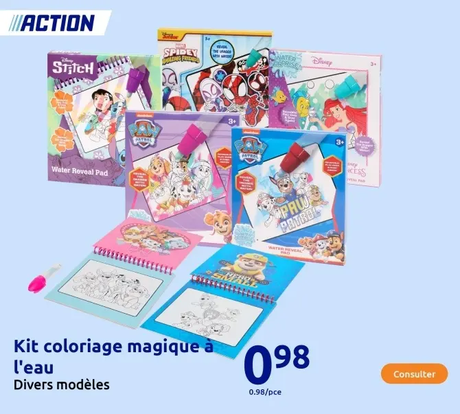 Offre: Kit coloriage magique à l'eau