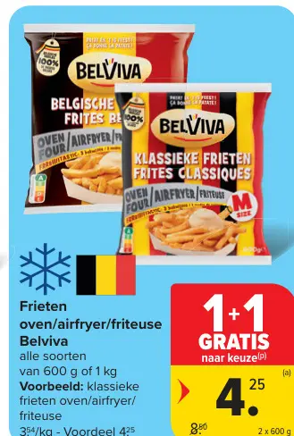 Promotie: Frieten oven/airfryer/friteuse