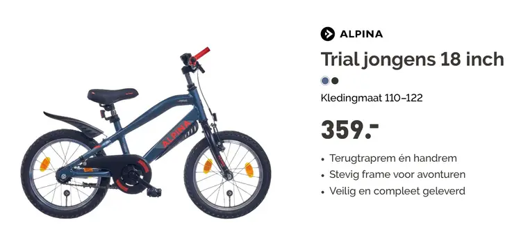 Aanbieding: Trial jongens 18 inch