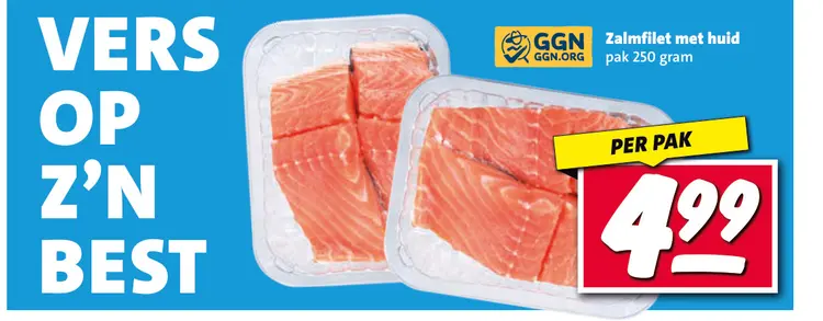 Aanbieding: Zalmfilet met huid