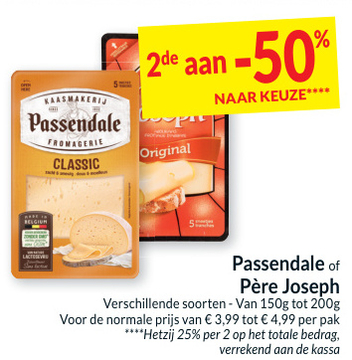 Aanbieding: 2de aan -50% NAAR KEUZE Passendale of Père Joseph