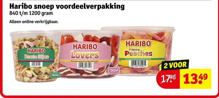 Aanbieding: Haribo snoep voordeelverpakking