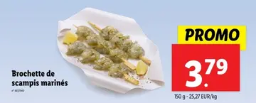 Offre: Brochette de scampis marinés
