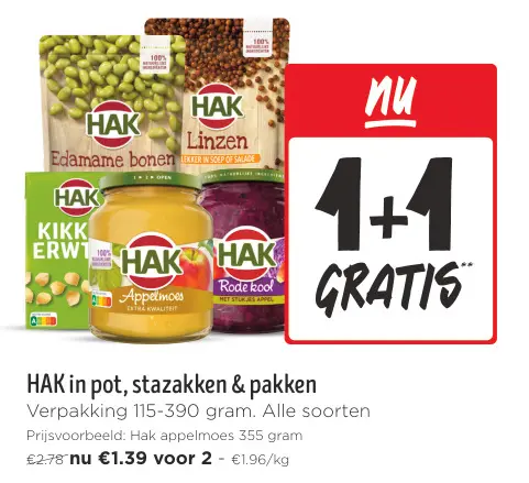 Promotie: HAK in pot, stazakken & pakken
