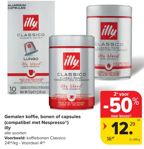 Promotie: Gemalen koffie, bonen of capsules (compatibel
