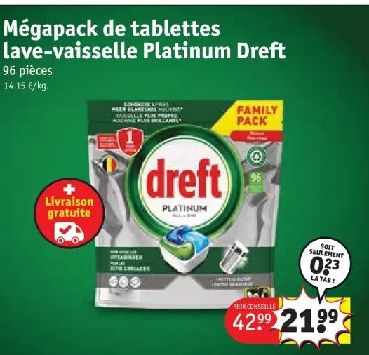Offre: Mégapack de tablettes lave-vaisselle Platinum
