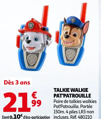 Promotie: Talkie walkie Pat' Patrouille