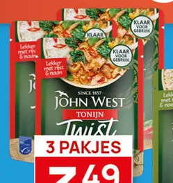 Aanbieding: 3 pakjes Twist MSC Tonijn Rode Curry 85g