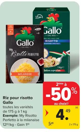 Offre: Riz pour risotto