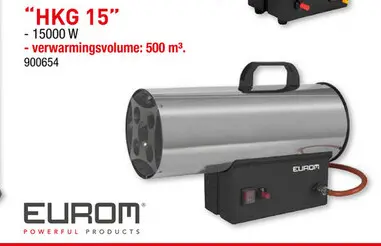 Promotie: Eurom HKG-15 gaskanon propaan/butaan 15kW