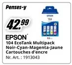 Offre: 104 EcoTank Multipack Noir-Cyan-Magenta-Jaune
