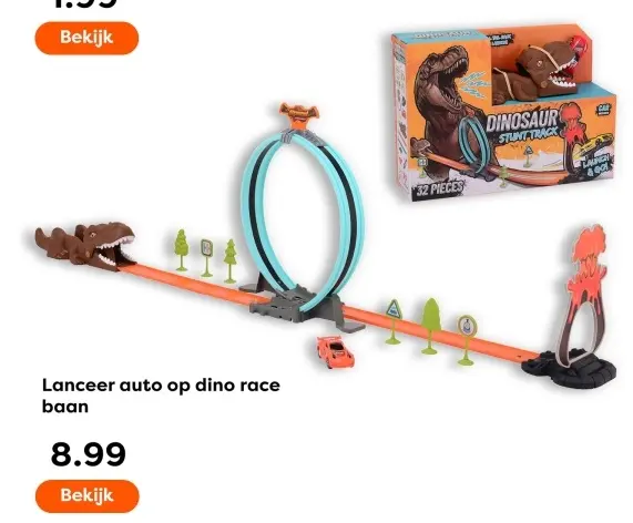Aanbieding: Lanceer auto op dino race baan