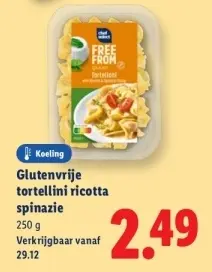 Aanbieding: Glutenvrije tortellini ricotta spinazie