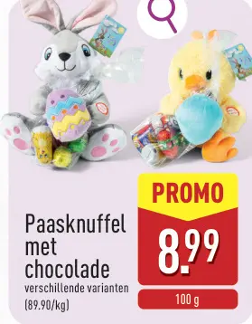 Promotie: Paasknuffel met chocolade