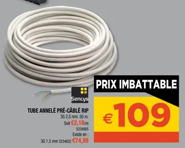 Aanbieding: TUBE ANNELÉ PRÉ-CÂBLÉ RIP