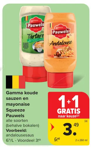 Promotie: Gamma koude sauzen en mayonaise Squeeze
