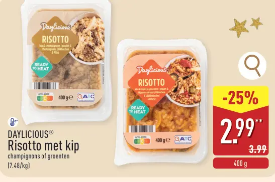 Promotie: Risotto met kip