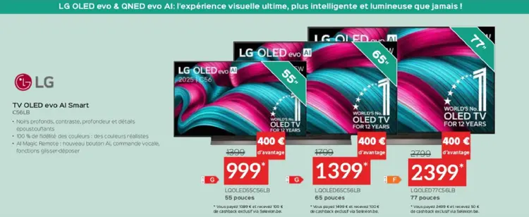 Offre: TV OLED evo AI Smart C56LB