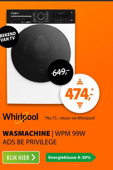 Aanbieding: Whirlpool WPM 99W ADS BE Privilege Wit