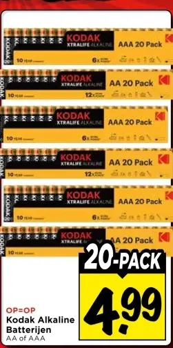 Aanbieding: Kodak Alkaline Batterijen