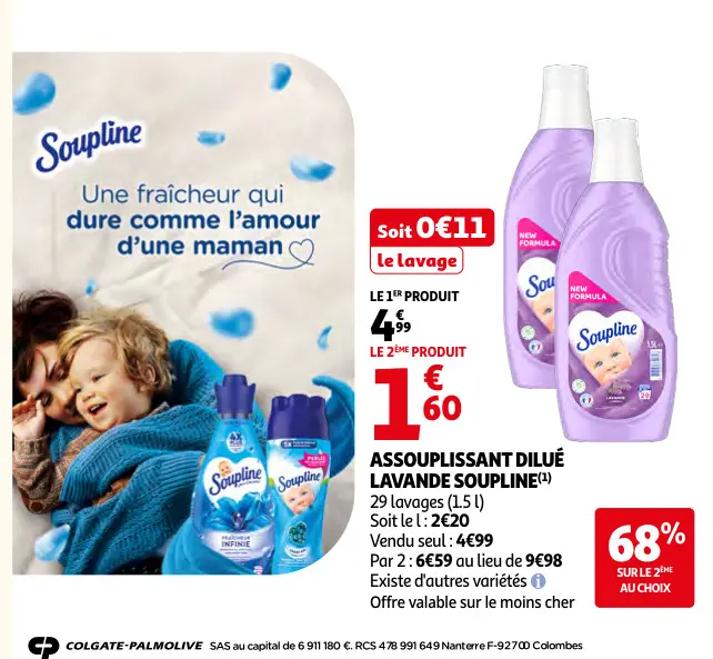 Offre: Assouplissant dilué lavande