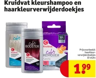 Promotie: Kleurshampoo en haarkleurverwijderdoekjes