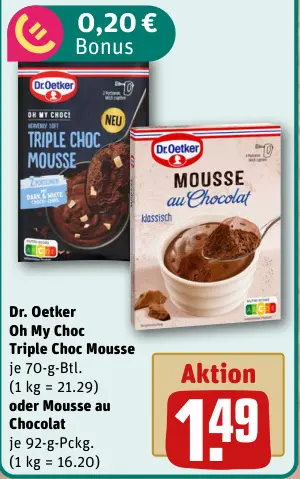 Aanbieding: Triple Choc Mousse oder Mousse au Chocolat