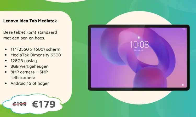 Aanbieding: Lenovo Idea Tab Mediatek