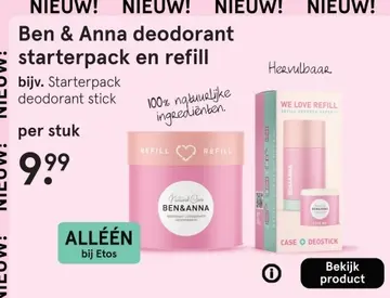 Aanbieding: Ben & Anna deodorant starterpack en refill
