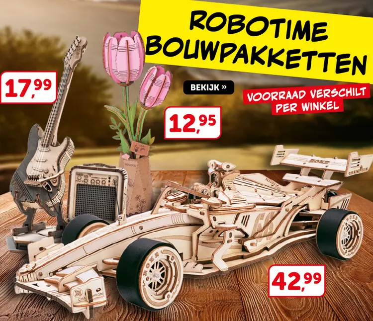 Promotie: Robotime bouwpakketten