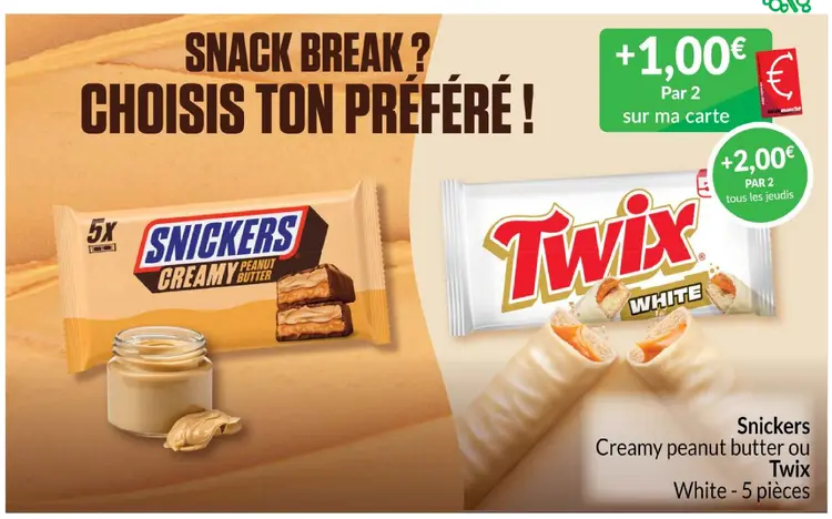 Offre: Creamy peanut butter ou White