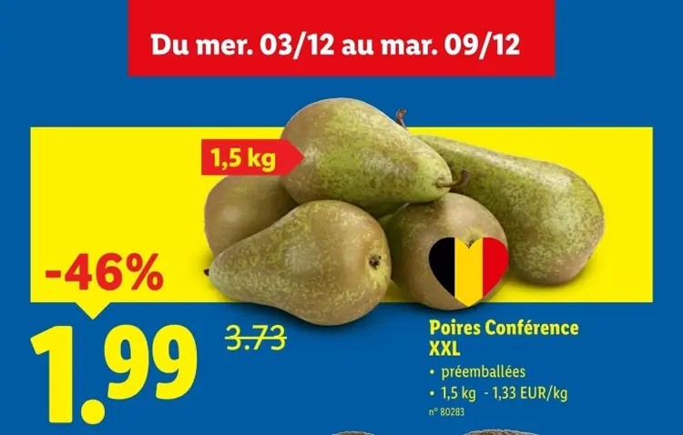 Offre: Poires Conférence XXL