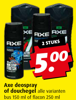 Aanbieding: Axe deospray of douchegel