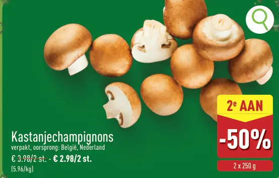 Promotie: Kastanjechampignons